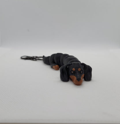 Articulated Dachshund keychain