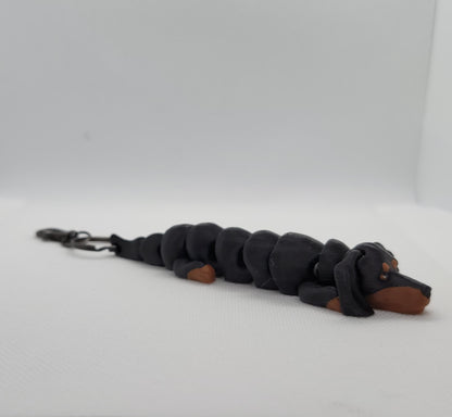 Articulated Dachshund keychain