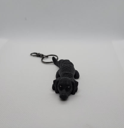 Articulated Curly Coated Retriever Keychain