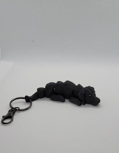 Articulated Curly Coated Retriever Keychain