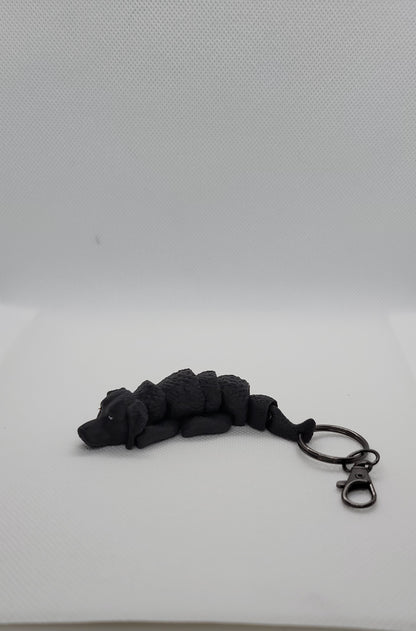 Articulated Curly Coated Retriever Keychain