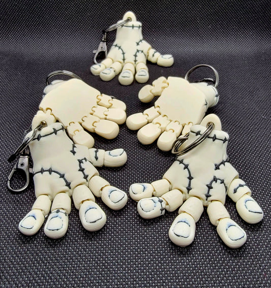 Thing Flexi Figure or Keychain – Addams Family 3D Printed Mini – Gothic Collectible