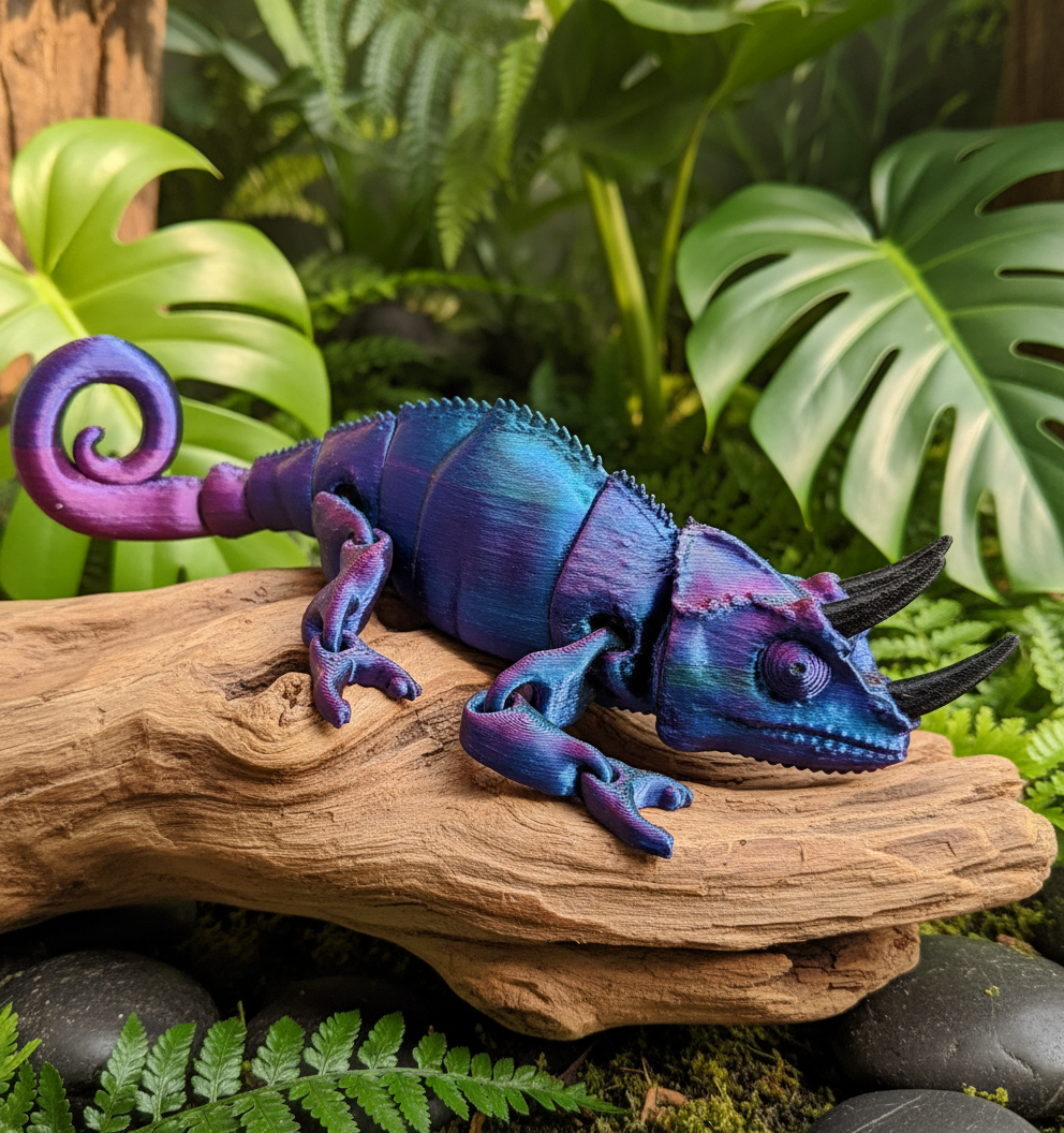 ARTICULATED 3D PRINTED JACKSON CHAMELEON