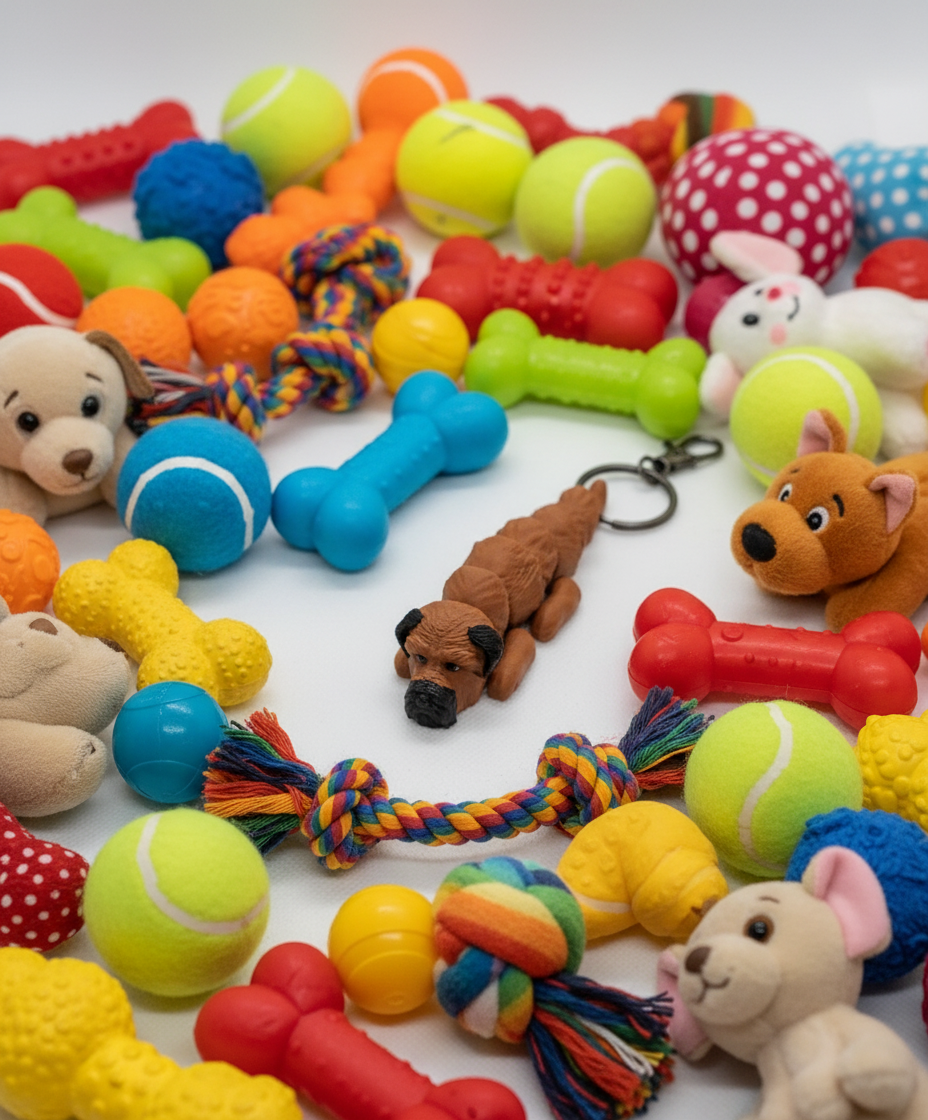 Brussels Griffon with Doggy Toy Background